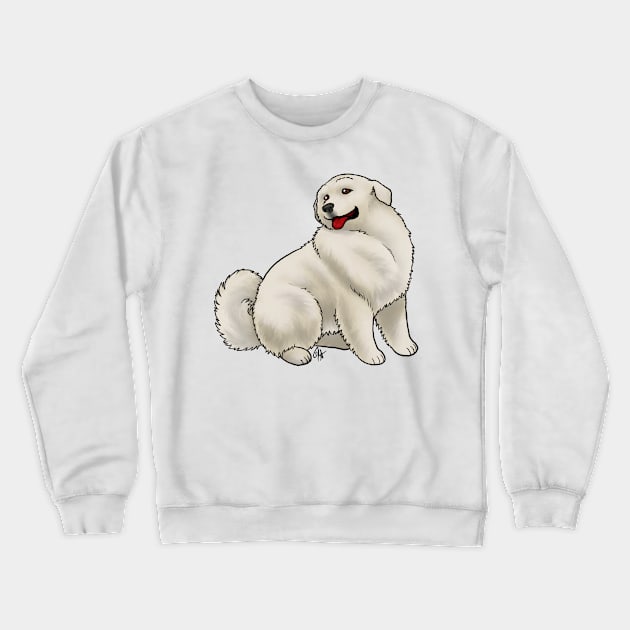 Dog - Pyrenean Mountain Dog - Tan Crewneck Sweatshirt by Jen's Dogs Custom Gifts and Designs